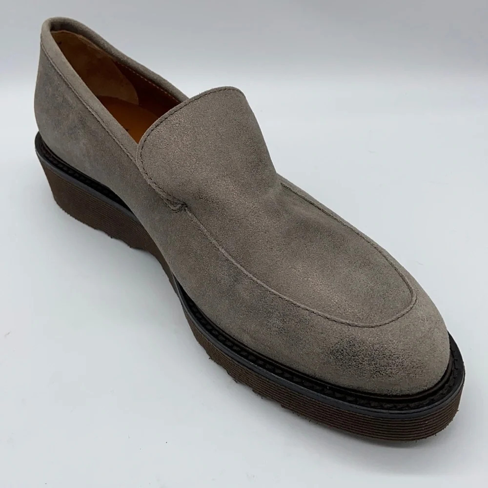 Aquatalia Kelsey Suede Loafer in Pewter - Size 9